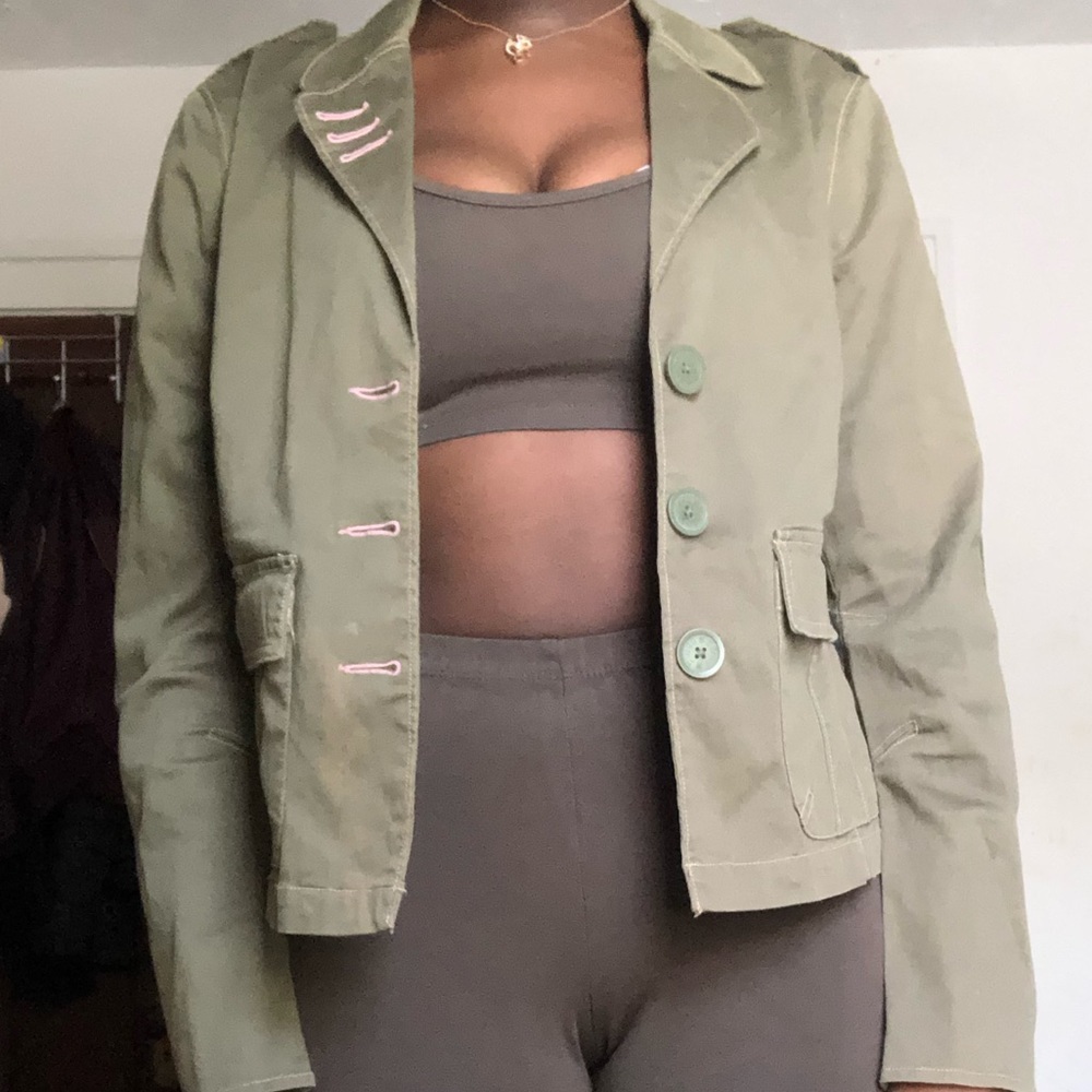 Green Vintage Patch Jacket